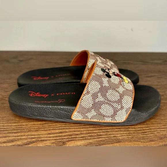 Coach X Disney Sport Slide with Mickey Mouse Embroidery Size 7 - Picture 4 of 11